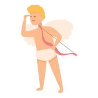 Fun cupid icon cartoon vector. Love day vector