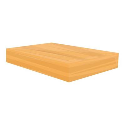 Clean tree plank icon, cartoon style