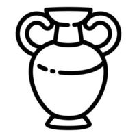 Ancient vase icon, outline style vector