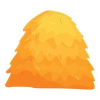 Hay bale haystack icon cartoon vector. Farm stack vector