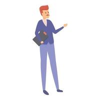 Talk brainstorming icon, cartoon style vector