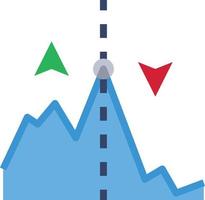 stocks market up down investment - flat icon vector