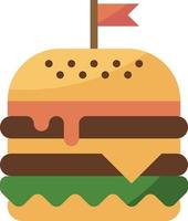 Burger comida café restaurante - icono plano vector
