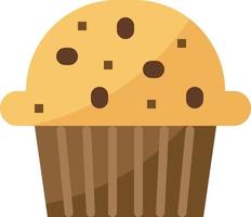muffin dessert cafe restaurant - flat icon vector
