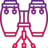 conga music musical instrument - gradient icon vector