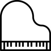 piano music musical instrument - outline icon vector