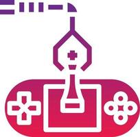 game console ai artificial intelligence - solid gradient icon vector