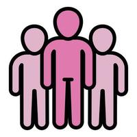 Group charity icon outline vector. Volunteer love vector