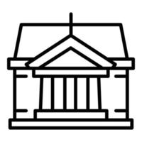 Courthouse judge icon, outline style vector