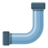 Angle pipe icon, cartoon style vector