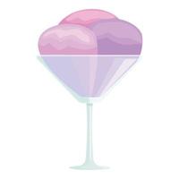 Unusual ice cream icon, cartoon style vector