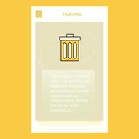 Trash mobile vertical banner design design Vector
