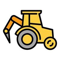 Tractor machine icon outline vector. Farm machinery vector