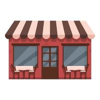 Street cafe business icon cartoon vector. Coffee shop vector