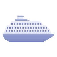 Ferry steamer icon, cartoon style vector