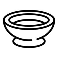 Sushi sauce bowl icon, outline style vector