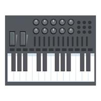 Keyboard synthesizer icon cartoon vector. Acid dj vector