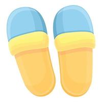Practical slippers icon, cartoon style vector