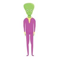 Child alien icon cartoon vector. Space ufo vector