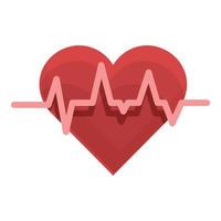 Heart rate icon cartoon vector. Beat pulse