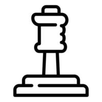 icono de joystick de estación, estilo de contorno vector