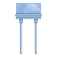 Fixed resistor icon, cartoon style vector