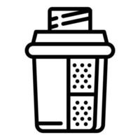 Water filter section icon, outline style vector