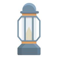icono de lámpara de queroseno, estilo de dibujos animados vector