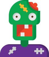 zombie ghost undead corpse halloween - flat icon vector