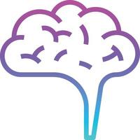 brain organ creative idea - gradient icon vector