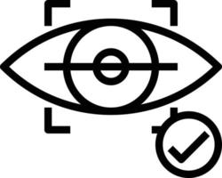 retina recognition scanning ai artificial intelligence - outline icon vector