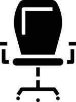 chair computer accessory sit work - solid icon vector