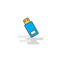 vector de icono usb plano