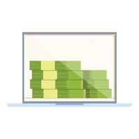 Online profit icon cartoon vector. Blog money vector