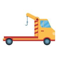 icono de camión de remolque, estilo de dibujos animados vector