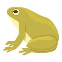 vector de dibujos animados de icono de rana divertida. salto de animales