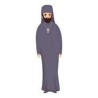 Religious priest icon, cartoon style vector