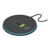 Station wireless charger icon, isometric style vector