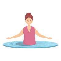 Ballet swimming icon cartoon vector. Sport people vector