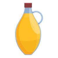 Canned juice icon, cartoon style vector