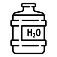 Big water bottle icon, outline style vector