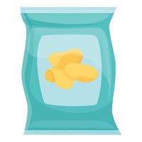 Chips with sour cream icon cartoon vector. Onion slice vector