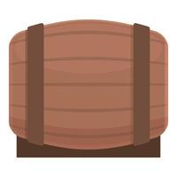 Beer wood barrel icon cartoon vector. Prague travel vector