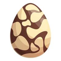 Surprise chocolate egg icon cartoon vector. Easter candy vector