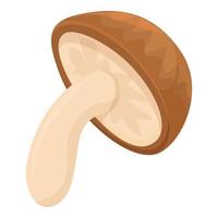 Mushroom shitake icon cartoon vector. Shiitake food vector