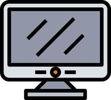 display screen resolution computer accessory - filled outline icon vector