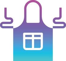 apron clothes bag protect kitchen - gradient solid icon vector