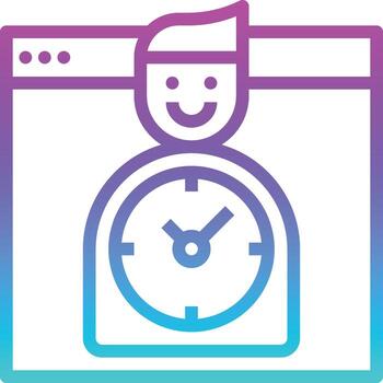 time on page user speed traffic seo - gradient icon vector