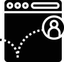 bounce rate user website seo - solid icon vector