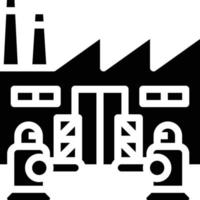 factory robots ai artificial intelligence - solid icon vector